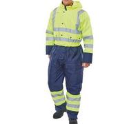 B-Seen TWO TONE HIVIZ THERMAL WATERPROOF COVERALL SY/N MED