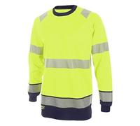 Beeswift High Vis Two Tone Long Sleeve T Shirt Yellow / Navy XL