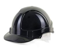 Beeswift Economy Vented Safety Helmet - ABS Shell, Plastic Harness - Black One Size