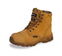 Beeswift Click Waterproof Internal Metatarsal Side Zip Lace up Safety Boots 1Pr Tan 8 CF68NB08
