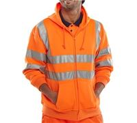 Beeswift Zip Up Hooded High Visibility Sweatshirt
