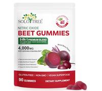 Beet Root Gummies, Daily Supplement with Grape Seed & CoQ10, Vitamin C, B12 & Beet Root Extract, Heart Health, Energy Level Suport, 90 Gummies