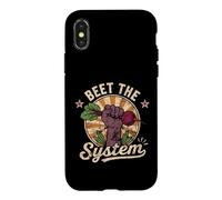 Beet the System Funny Gardening Retro Backyard Farming Case for iPhone X/XS