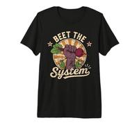 Beet the System Funny Gardening Retro Backyard Farming Premium T-Shirt