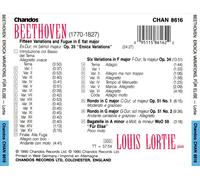 BEETHOVEN: 15 VARIATIONS & FUGUE, OP. 35, "EROICA"; 6 VARIATIONS IN F, OP. 34, E