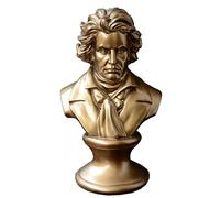 Beethoven Bust Statue - Cold Cast Bronze Sculpture, Classical Composer Decor for Home, Office & Bar, Resin Craft Character Ornament, Unique Gift for Music Lovers