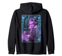 Beethoven Classical Music Composer Playlist Cassette Pop Art Zip Hoodie