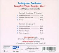 BEETHOVEN: COMPLETE VIOLIN SONATAS, VOL. 1 NEW CD