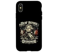 Beethoven, Deaf Before Dishonor, Classical Music Composer Case for iPhone X/XS