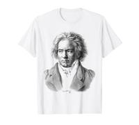 Beethoven Ludwig Van Beethoven Value Graphic T-Shirt, Men, White, S