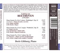 BEETHOVEN: PIANO SONATAS NO. 8 'PATH‚TIQUE', NO. 21 'WALDSTEIN' AND NO. 32 NEW C