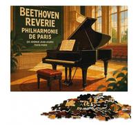Beethoven Reverie Philharmonie de Paris Jigsaw Puzzle, 300 Pieces | Clear image details: focused tabletop leisure on quiet evenings.