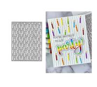 BeetirryHu Candle Background Frame Metal Die Cuts, Happy Birthday Frame Metal Cutting Dies, Art Deco Style, Carbon Steel, 5.51 x 4.45 inches