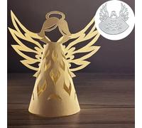 Christmas Heart Angel Tealight Metal Die Cuts, Christmas Metal Cutting Dies Cut Stencils Card Paper Craft DIY Template Metal Cutting Dies Album Embossing Paper Dies for Card Making Scrapbooking