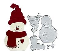 BeetirryHu Christmas Snowman Metal Die Cuts, Hat Snowman Metal Cutting Dies, Card Paper Craft DIY Template, Album Embossing Paper Dies for Card Making, Scrapbooking