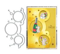 BeetirryHu Round Photo Album Frame Metal Die Cuts, Scrapbooking Dies, Carbon Steel, Art Deco