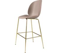 Beetle Bar Stool 75 Conic Base Brass Semi Matt/ Sweet Pink