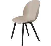 Beetle Dining Chair Black Plastic Base/ New Beige