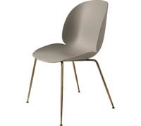 Beetle Dining Chair Conic Base Antique Brass/ New Beige