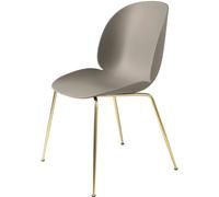 Beetle Dining Chair Conic Base Brass Semi Matt/ New Beige