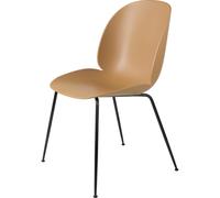 Beetle Dining Chair Conic Base Matt Black/ Amber Brown