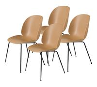 Beetle Dining Chair Conic Base/ Matt Black/ Amber Brown 4 Pcs.