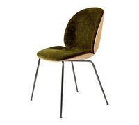 Beetle Dining Chair Veneer Shell Mumble 40 With Legs In Black Chrome