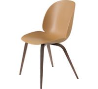 Beetle Dining Chair Wooden Base American Walnut Matt/ Amber Brown
