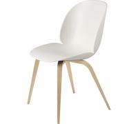 Beetle Dining Chair Wooden Base Oak Semi Matt/ Alabaster White