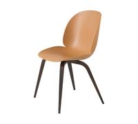 Beetle Dining Chair Wooden Base Smoked Oak Matt/Amber Brown