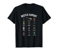 Beetle Expert Stag Hercules Scarab Tiger Insect Chart T-Shirt