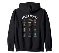 Beetle Expert Stag Hercules Scarab Tiger Insect Chart Zip Hoodie