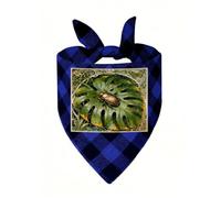 Beetle Monstera Leaf Dog Bandanas for Small Medium Large Dogs Cats | Soft Polyester Pet Triangle Scarf Kerchief Novelty Pet Bib for Birthday, Photo Shoots, Wedding, Parties Pet Accessories
