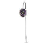 Beetle Nigella Petal Bookmark Metal Book Marks for Reading with Round Hanging Charm Reading Bookmarks Gifts Pretty and Increase Reading Interest for Women Men