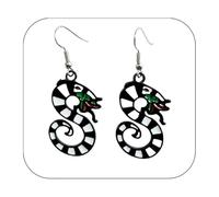 Beetle Sandworm Juice Hoop Earring - Coral Snake Hoop Earrings Gothic Earrings Sandworm Earrings Beetle juice earrings Beetlejuice Jewelry Zinc hypoallergenic, stell, No Gemstone