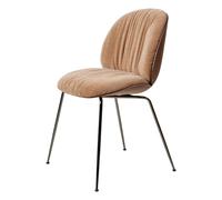 Gubi Beetle Soft Dining Chair Black Chrome/American Walnut/Belsuede Speical/Dedar 132