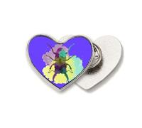 Beetle Uang Horn Outline Junebug Heart Metal Pin Brooch Clip Love