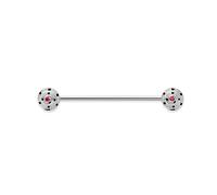 Beetlejuice 18ct White Gold Ruby & Diamond Spiral Collar Bar