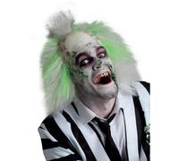 Beetlejuice Adult Wig with Fabric Bald Head White and Green Colours Officially Licensed Warner Brothers Wig Fabric Bald Effect Halloween Mens Adult