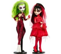 Monster High Skullector Beetlejuice Beetlejuice Doll 2-Pack, Collectible Betelgeuse and Lydia Deetz Set with Accessories and Displayable Packaging, HYV96