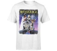 Beetlejuice Distressed Poster T-Shirt - White | Size: 5XL Beetlejuice White 5XL