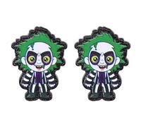 Beetlejuice Earrings for Women Cartoon Beetlejuice Horror Earrings Lightweight Acrylic Earrings Halloween Beetle Juice Earrings Betelgeuse Inspired Earrings Betelgeuse Merch Accessories for Party