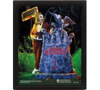 Pyramid International Beetlejuice 3D Lenticular Poster (Graveyard Design) 25cm x 20cm x 1.3cm Framed Wall Art and 3D Wall Art Picture in Picture Frame - Official Beetlejuice Merchandise