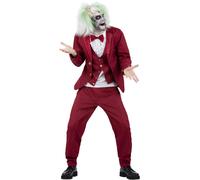 Beetlejuice Groom Costume Adults Halloween Fancy Dress Mens Movie