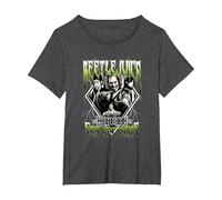 Beetlejuice Group Band T-Shirt, Women's Plus, Dark Heather Grey, 2X