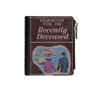 (Beetlejuice Handbook For The Recently Deceased _59) PU Wallet Compact Bifold with Zipper & Multiple Card Coins Slots Black Stylish Durable Graphic Design Print for Men Women Kids Christmas Gift