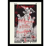 Beetlejuice Here Lies Betelgeuse Framed Poster in White Beetlejuice White