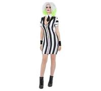 Beetlejuice Ladies Costume, Black, Size M, Women Black