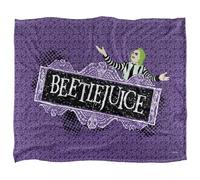Beetlejuice Logo Silky Touch Super Soft Throw Blanket 152 X 127 cm, White
