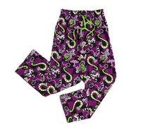 Beetlejuice Men's All-Over Print Sandworm Lounge Pants in Purple | Size: Large Beetlejuice Purple L